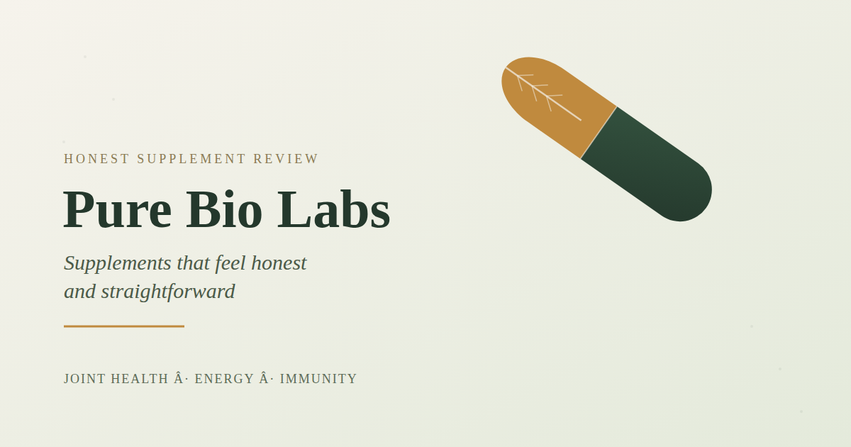 Pure Bio Labs Review: A No-Nonsense Look at Their Supplement Lineup